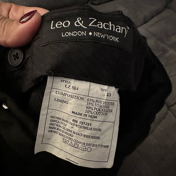 Leo & Zackery dress shirt size 2/3 and pants size 2/3 pants - Picture 7 of 8